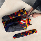 Personalized Adelaide Crows AFL Mascot Umbrella Aboriginal Dot Art - Dreamtime Football Mascot