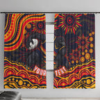 Personalized Adelaide Crows AFL Mascot Window Curtain Aboriginal Dot Art - Dreamtime Football Mascot
