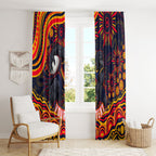 Personalized Adelaide Crows AFL Mascot Window Curtain Aboriginal Dot Art - Dreamtime Football Mascot