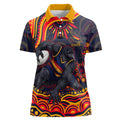 Personalized Adelaide Crows AFL Mascot Women Polo Shirt Aboriginal Dot Art - Dreamtime Football Mascot