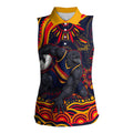 Personalized Adelaide Crows AFL Mascot Women Sleeveless Polo Shirt Aboriginal Dot Art - Dreamtime Football Mascot