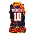 Personalized Adelaide Crows AFL Mascot Women Sleeveless Polo Shirt Aboriginal Dot Art - Dreamtime Football Mascot
