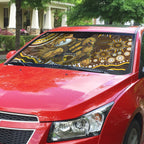 Personalized Hawthorn Hawks AFL Mascot Auto Sun Shade Aboriginal Dot Art - Dreamtime Football Mascot