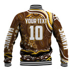 Personalized Hawthorn Hawks AFL Mascot Baseball Jacket Aboriginal Dot Art - Dreamtime Football Mascot