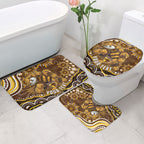 Personalized Hawthorn Hawks AFL Mascot Bathroom Set Aboriginal Dot Art - Dreamtime Football Mascot