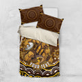 Personalized Hawthorn Hawks AFL Mascot Bedding Set Aboriginal Dot Art - Dreamtime Football Mascot
