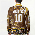 Personalized Hawthorn Hawks AFL Mascot Blazer Aboriginal Dot Art - Dreamtime Football Mascot