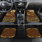 Personalized Hawthorn Hawks AFL Mascot Car Mats Aboriginal Dot Art - Dreamtime Football Mascot