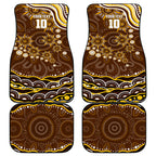 Personalized Hawthorn Hawks AFL Mascot Car Mats Aboriginal Dot Art - Dreamtime Football Mascot