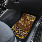 Personalized Hawthorn Hawks AFL Mascot Car Mats Aboriginal Dot Art - Dreamtime Football Mascot
