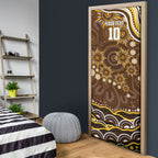Personalized Hawthorn Hawks AFL Mascot Door Cover Aboriginal Dot Art - Dreamtime Football Mascot