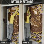 Personalized Hawthorn Hawks AFL Mascot Door Cover Aboriginal Dot Art - Dreamtime Football Mascot