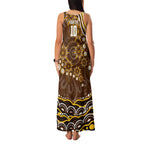 Personalized Hawthorn Hawks AFL Mascot Family Matching Tank Maxi Dress and Hawaiian Shirt Aboriginal Dot Art - Dreamtime Football Mascot