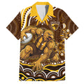 Personalized Hawthorn Hawks AFL Mascot Hawaiian Shirt Aboriginal Dot Art - Dreamtime Football Mascot