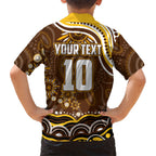 Personalized Hawthorn Hawks AFL Mascot Hawaiian Shirt Aboriginal Dot Art - Dreamtime Football Mascot