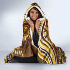 Personalized Hawthorn Hawks AFL Mascot Hooded Blanket Aboriginal Dot Art - Dreamtime Football Mascot