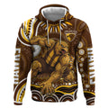 Personalized Hawthorn Hawks AFL Mascot Hoodie Aboriginal Dot Art - Dreamtime Football Mascot