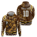 Personalized Hawthorn Hawks AFL Mascot Hoodie Aboriginal Dot Art - Dreamtime Football Mascot