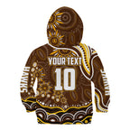 Personalized Hawthorn Hawks AFL Mascot Kid Hoodie Aboriginal Dot Art - Dreamtime Football Mascot