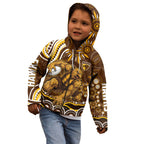 Personalized Hawthorn Hawks AFL Mascot Kid Hoodie Aboriginal Dot Art - Dreamtime Football Mascot