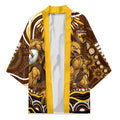 Personalized Hawthorn Hawks AFL Mascot Kimono Aboriginal Dot Art - Dreamtime Football Mascot