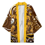 Personalized Hawthorn Hawks AFL Mascot Kimono Aboriginal Dot Art - Dreamtime Football Mascot