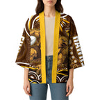 Personalized Hawthorn Hawks AFL Mascot Kimono Aboriginal Dot Art - Dreamtime Football Mascot