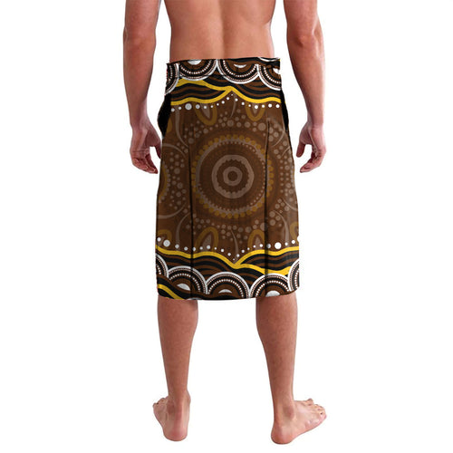 Personalized Hawthorn Hawks AFL Mascot Lavalava Aboriginal Dot Art - Dreamtime Football Mascot