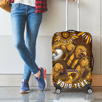 Personalized Hawthorn Hawks AFL Mascot Luggage Cover Aboriginal Dot Art - Dreamtime Football Mascot