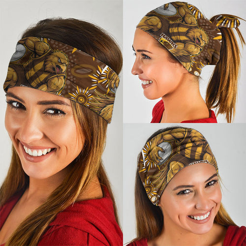 Personalized Hawthorn Hawks AFL Mascot Neck Gaiter Aboriginal Dot Art - Dreamtime Football Mascot