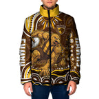 Personalized Hawthorn Hawks AFL Mascot Padded Jacket Aboriginal Dot Art - Dreamtime Football Mascot