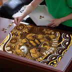 Personalized Hawthorn Hawks AFL Mascot Puzzle Aboriginal Dot Art - Dreamtime Football Mascot