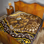 Personalized Hawthorn Hawks AFL Mascot Quilt Aboriginal Dot Art - Dreamtime Football Mascot