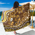 Personalized Hawthorn Hawks AFL Mascot Sarong Aboriginal Dot Art - Dreamtime Football Mascot