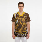 Personalized Hawthorn Hawks AFL Mascot Scrub Top Aboriginal Dot Art - Dreamtime Football Mascot