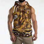 Personalized Hawthorn Hawks AFL Mascot Sleeveless Hoodie Aboriginal Dot Art - Dreamtime Football Mascot