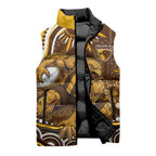 Personalized Hawthorn Hawks AFL Mascot Sleeveless Puffer Jacket Aboriginal Dot Art - Dreamtime Football Mascot