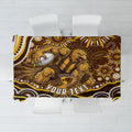 Personalized Hawthorn Hawks AFL Mascot Tablecloth Aboriginal Dot Art - Dreamtime Football Mascot