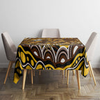 Personalized Hawthorn Hawks AFL Mascot Tablecloth Aboriginal Dot Art - Dreamtime Football Mascot
