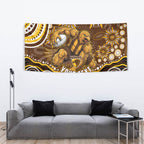 Personalized Hawthorn Hawks AFL Mascot Tapestry Aboriginal Dot Art - Dreamtime Football Mascot