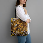 Personalized Hawthorn Hawks AFL Mascot Tote Bag Aboriginal Dot Art - Dreamtime Football Mascot