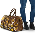 Personalized Hawthorn Hawks AFL Mascot Travel Bag Aboriginal Dot Art - Dreamtime Football Mascot