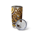 Personalized Hawthorn Hawks AFL Mascot Tumbler Cup Aboriginal Dot Art - Dreamtime Football Mascot