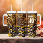 Personalized Hawthorn Hawks AFL Mascot Tumbler With Handle Aboriginal Dot Art - Dreamtime Football Mascot