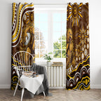 Personalized Hawthorn Hawks AFL Mascot Window Curtain Aboriginal Dot Art - Dreamtime Football Mascot