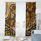 Personalized Hawthorn Hawks AFL Mascot Window Curtain Aboriginal Dot Art - Dreamtime Football Mascot