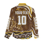 Personalized Hawthorn Hawks AFL Mascot Women Casual Shirt Aboriginal Dot Art - Dreamtime Football Mascot