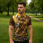 Personalized Hawthorn Hawks AFL Mascot Zipper Polo Shirt Aboriginal Dot Art - Dreamtime Football Mascot
