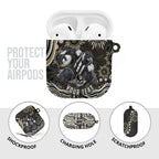 Personalized Collingwood Magpies Football AirPods Case Aboriginal Dot Art - Dreamtime Football Mascot