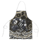 Personalized Collingwood Magpies Football Apron Aboriginal Dot Art - Dreamtime Football Mascot